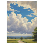 Porte-bloc Nuages blancs et ciel bleu clair (Dos)