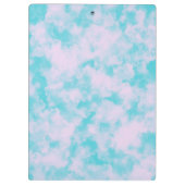 Porte-bloc Nuages mignons Monogramme rose et bleu (Dos)