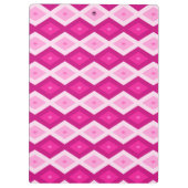 Porte-bloc Nuances de motif de diamant fuchsia (Dos)