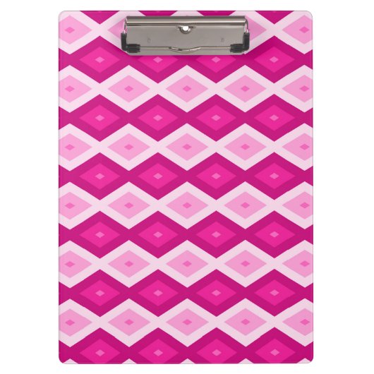 Porte-bloc Nuances de motif de diamant fuchsia (Devant)