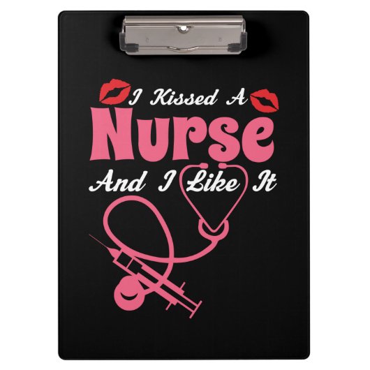 Porte-bloc Nurse Gift I Kissed A Nurse And I Like It (Devant)