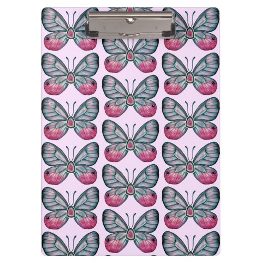 Porte-bloc Octobre Pink verre papillon Motif Design (Devant)