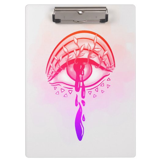 Porte-bloc Oeil psychédélique Pastel Goth Esthétique (Devant)