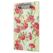 Porte-bloc Oeillets rouges sur le vert avec des papillons (Gauche)