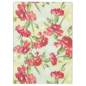 Porte-bloc Oeillets rouges sur le vert avec des papillons (Dos)