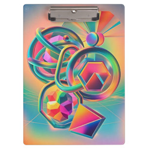 Porte-bloc OEuvre abstraite colorée et fantaisiste
