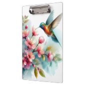 Porte-bloc OEuvre florale/printanière de colibri (Gauche)