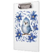 Porte-bloc Oiseau bleu avec des fleurs (Gauche)