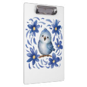 Porte-bloc Oiseau bleu avec des fleurs (Swatch)