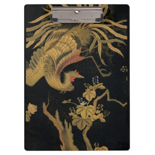 Porte-bloc Oiseau de coq d'or Classique japonais Antique