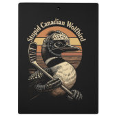 Porte-bloc Oiseau loup canadien stupide (Dos)