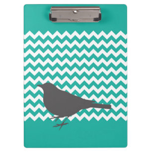 Porte-bloc Oiseau turquoise de Chevron - porte - bloc