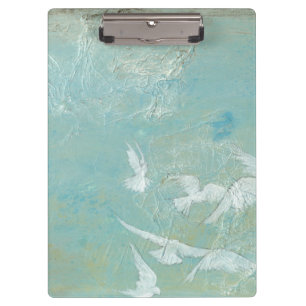 Porte-bloc Oiseaux blancs à travers le ciel bleu