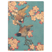 Porte-bloc Oiseaux Fleurs Hokusai Art Japonais (Dos)