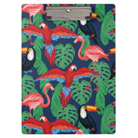 Porte-bloc Oiseaux tropicaux dans des couleurs lumineuses (Devant)