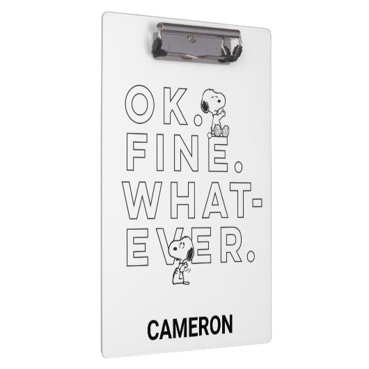 Porte-bloc "Ok. Bien. Peu importe." - Snoopy (Swatch)