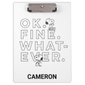 Porte-bloc "Ok. Bien. Peu importe." - Snoopy (Devant)