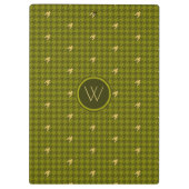 Porte-bloc Olive avec Porte - bloc Houndstooth Gold Accent (Dos)