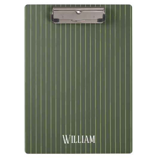 Porte-bloc Olive Pinstripes (Devant)