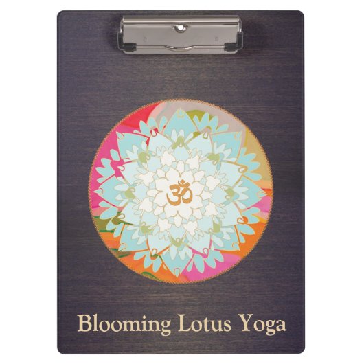 Porte-bloc Om Lotus Floral Mandala Wood (Devant)