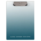 Porte-bloc Ombre de dégradé turquoise personnalisé (Devant)