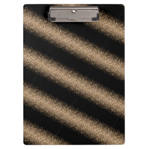 Porte-bloc Ombre Pailleté Noir & Or Élégant