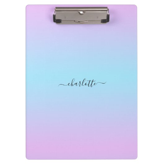Porte-bloc Ombré rose et turquoise (Devant)