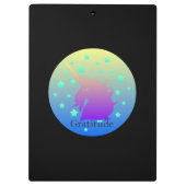 Porte-bloc Ombre unicorne avec gratitude (Dos)