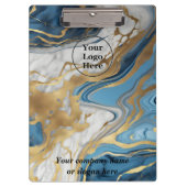 Porte-bloc Or bleu et marbre blanc (Devant)