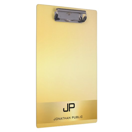 Porte-bloc Or moderne Monogramme Modèle Élégant Professionnel (Swatch)