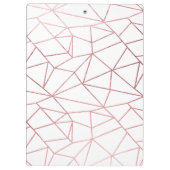 Porte-bloc Or rose de faux élégant élégant géométrique (Dos)