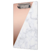 Porte-bloc Or rose de marbre blanc géométrique élégant de (Gauche)