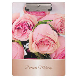 Porte-bloc Or rose de rose de roses