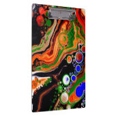 Porte-bloc Orange, Bleu, Vert, Black Digital Fluid Art (Swatch)