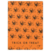 Porte-bloc Orange Halloween Trou ou traitement (Dos)