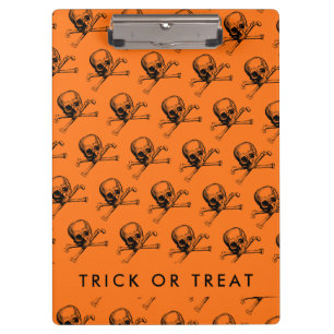 Porte-bloc Orange Halloween Trou ou traitement