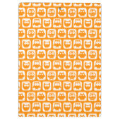 Porte-bloc Orange Owls Custom Monogramme (Dos)