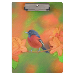 Porte-bloc Orchard Oriole Songbird Peinture Oiseau original