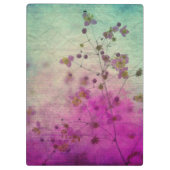 Porte-bloc Orchidée turquoise et violet écriture de script de (Dos)