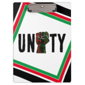 Porte-bloc orgueil noir poing vert rouge pan drapeau africain (Devant)