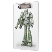 Porte-bloc Origami Méga Tron Robot en argent (Gauche)