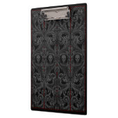 Porte-bloc Ornement Goth Grey avec crâne (Gauche)