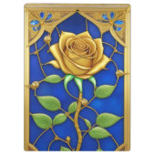 Porte-bloc Ornement Rose Doré Artwork (Dos)