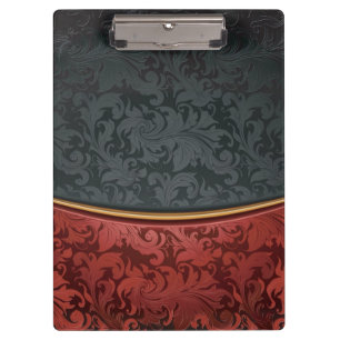 Porte-bloc Ornement vintage rouge et noir
