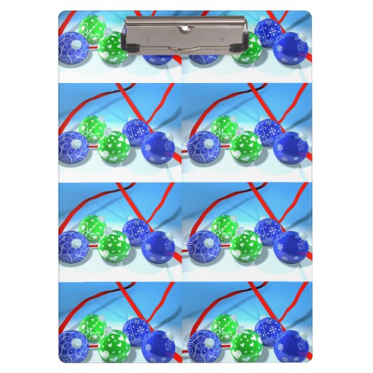 Porte-bloc Ornements de Noël (Devant)