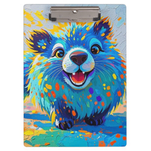 Porte-bloc Ours coloré dessin animal abstrait