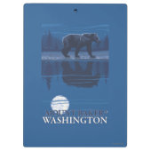 Porte-bloc Ours dans le clair de lune - Baker de bâti, (Dos)