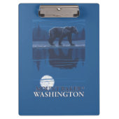 Porte-bloc Ours dans le clair de lune - Baker de bâti, (Devant)