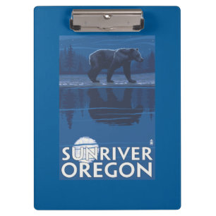 Porte-bloc Ours dans le clair de lune - rivière de Sun,