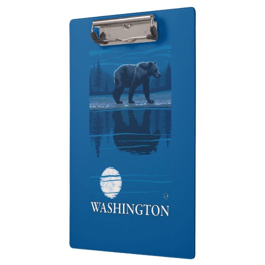 Porte-bloc Ours dans le clair de lune - Washington (Gauche)